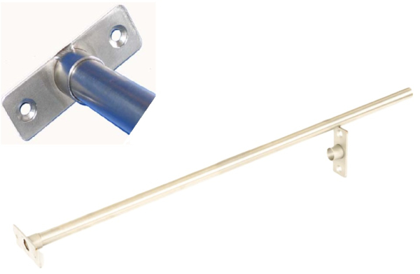 Reckstange mit verstellbaren Flansch