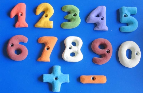 Zahlen- Kletterwandgriffe im Set